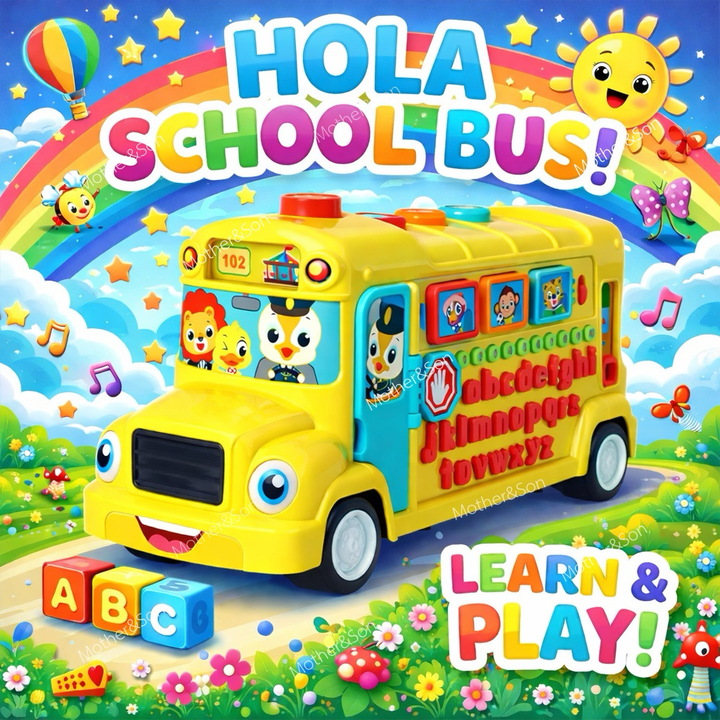 * ออกบิลได้ (แจ้งทางแชท) Hola รถโรงเรียน HUILE มีเสียงเพลง-สอน ABC และคำศัพท์