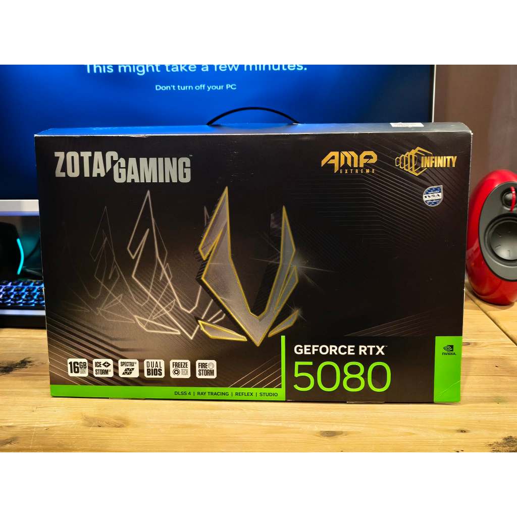 RTX 5080 - ZOTAC AMP EXTREME INFINITY - 16GB GDDR7 การ์ดจอมือสองสีดำ ประกันศูนย์ไทย ครบกล่อง ใช้งานป