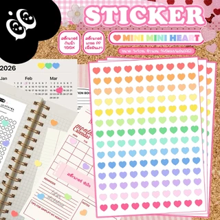 💗 สติ๊กเกอร์หัวใจ mini heart sticker • ติดตกแต่งไดอารี่ diy ขนาดเล็ก 1ซม. 14สี 140ดวง (กันน้ำ/ไดคัทพร้อมใช้)