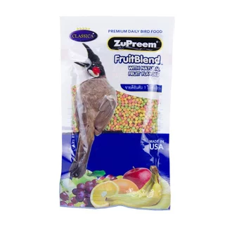 ZuPreem FruitBlend (S) 100g อาหารนกปรอด นกกรงหัวจุก แบบอัดเม็ด รสธรรมชาติ (new package)