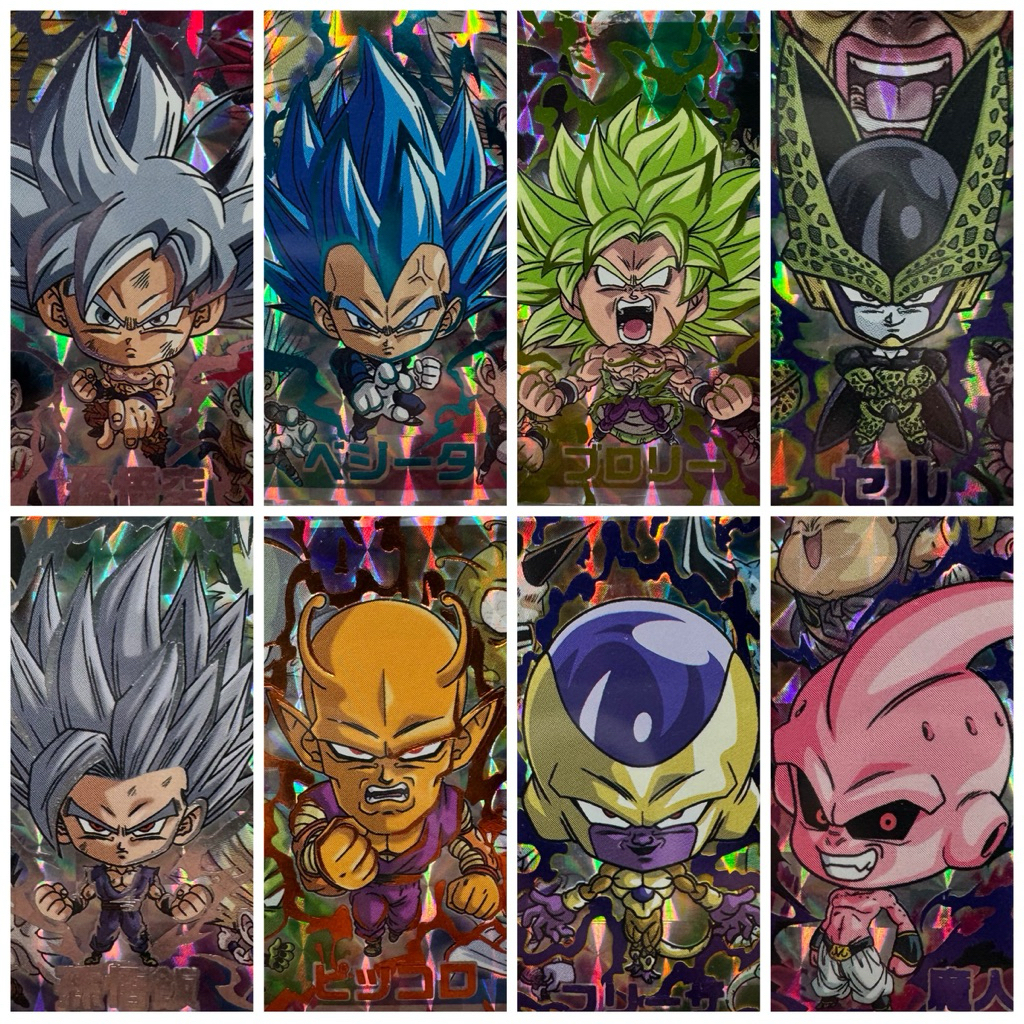 Dragon ball Sticker Wafer EGR set 8 ใบ สติ๊กเกอร์ เวเฟอร์ดราก้อนบอล (เฉพาะสติ๊กเกอร์)