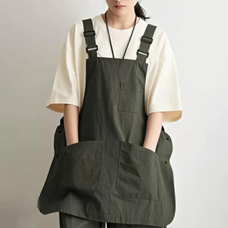 เสื้อกันเปื้อนV7 พร้อมส่งในไทย กระเป๋าหลายช่องเนื้อผ้าคอตตอน…