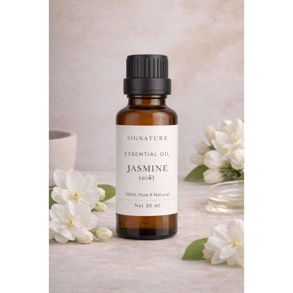 น้ำมันหอมระเหยมะลิ Jasmine Essential Oil 30ml กลิ่นสปา ผ่อนคลาย