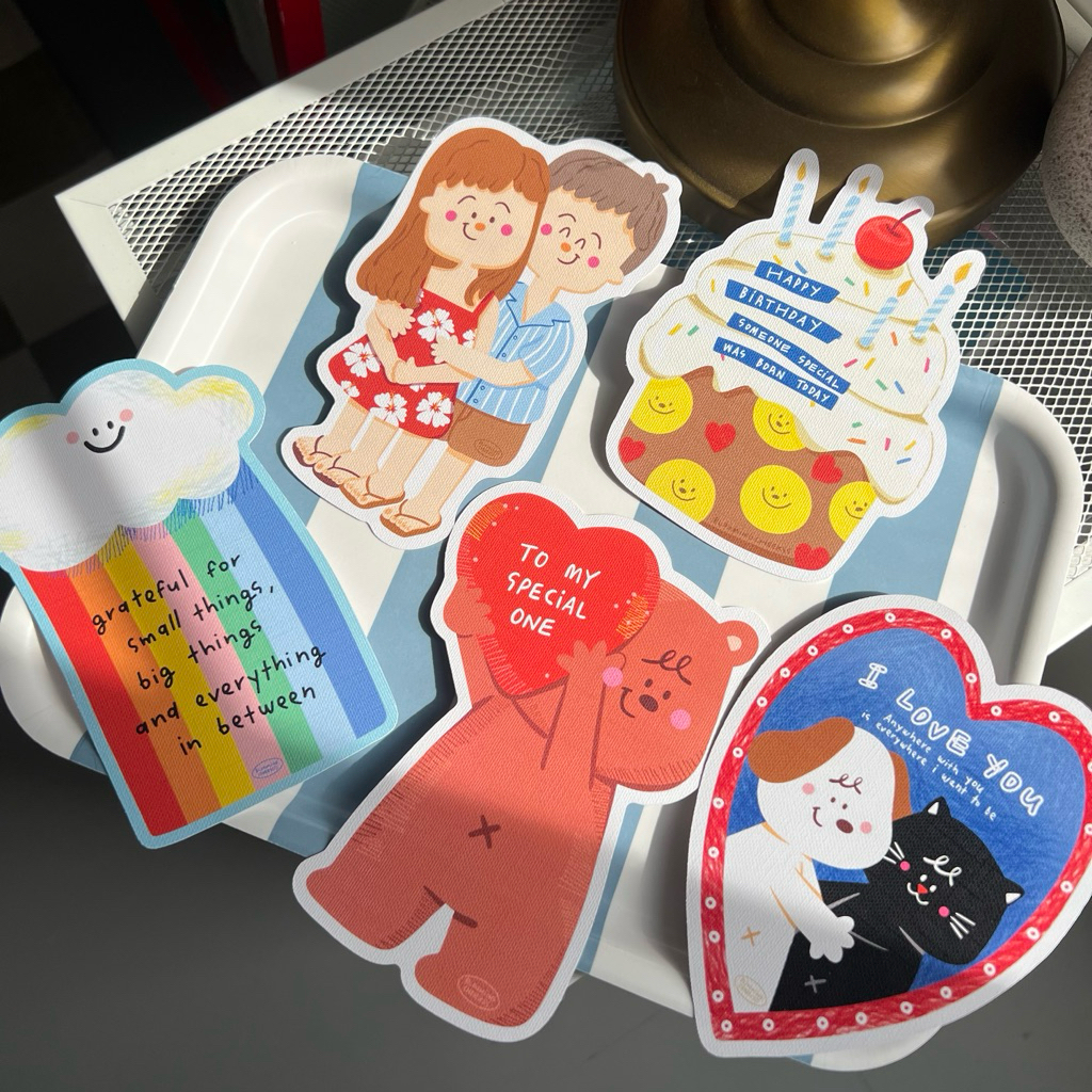 BMCK - การ์ดไดคัท (มีซอง) die-cut card การ์ดอวยพรโอกาสต่างๆ