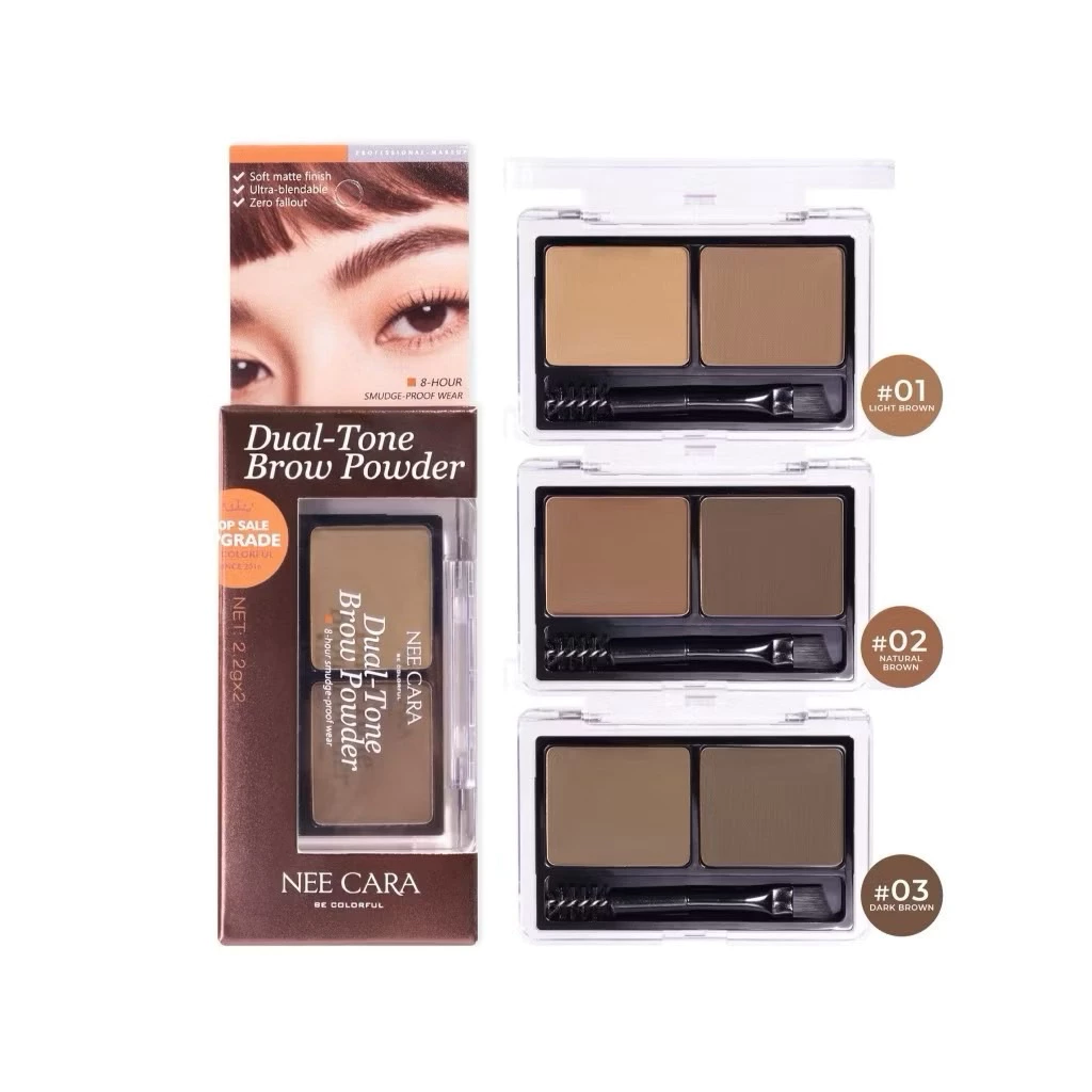 N414 ที่เขียนคิ้วแบบฝุ่น นี คารา ดูอัล โทน บราว พาวเดอร์ Nee Cara Dual-tone Brow Powder