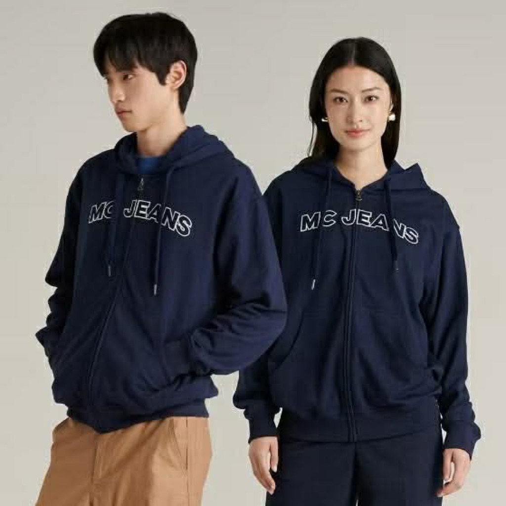 MCJEANSเสื้อกันหนาวแขนยาว มีสีกรม สีแดงรุ่นMJHP245 พร้อมส่ง แบรนด์แท้ Unisex