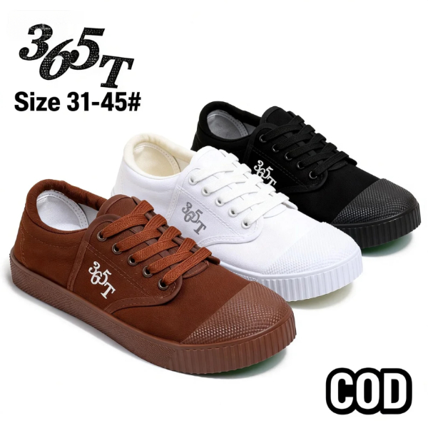 รองเท้านักเรียนชาย ผ้าใบโลว์คัท ลำลอง-สปอร์ต ระบายอากาศดี เบา ใส่สบาย ไม่กัดเท้า ไซส์ 31–45 พร้อมส่งในไทย COD 365T