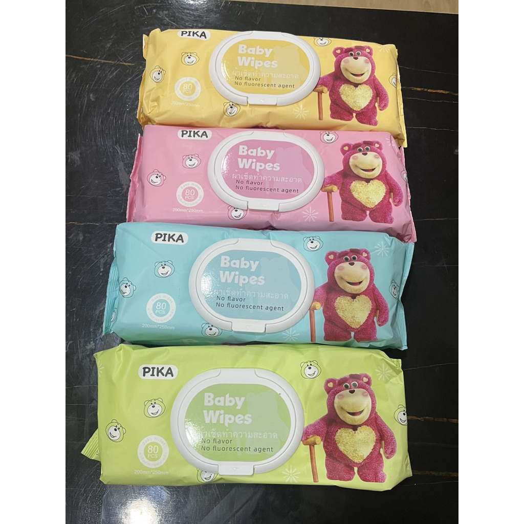 PIKA ผ้าเช็ดทำความสะอาดเด็กลายหมี ขนาด 200มม. x 250มม. ขนาดใหญ่พิเศษ ผลิตจากผ้าเนื้อนุ่มเกรด ราคา ถูกที่สุด ดีลบีเคเค แกลเลอรีภาพที่ 5