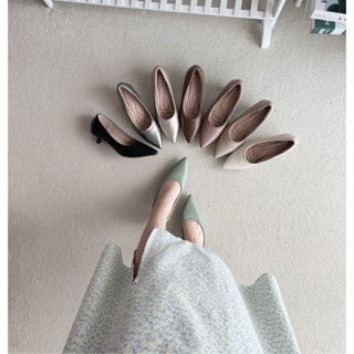 รองเท้าคัทชู ปลายแหลมHigh Heels ส้นสูง1.5นิ้ว รองเท้าkaimook…