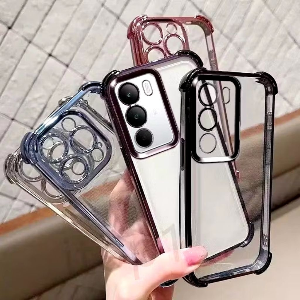 【รุ่นใหม่】เคสใส กันรอยเลนส์กล้อง สำหรับ Realme C71 C75 C75x  เคสขอบสี กันกระแทก หรูหรา Realme C75 C75X