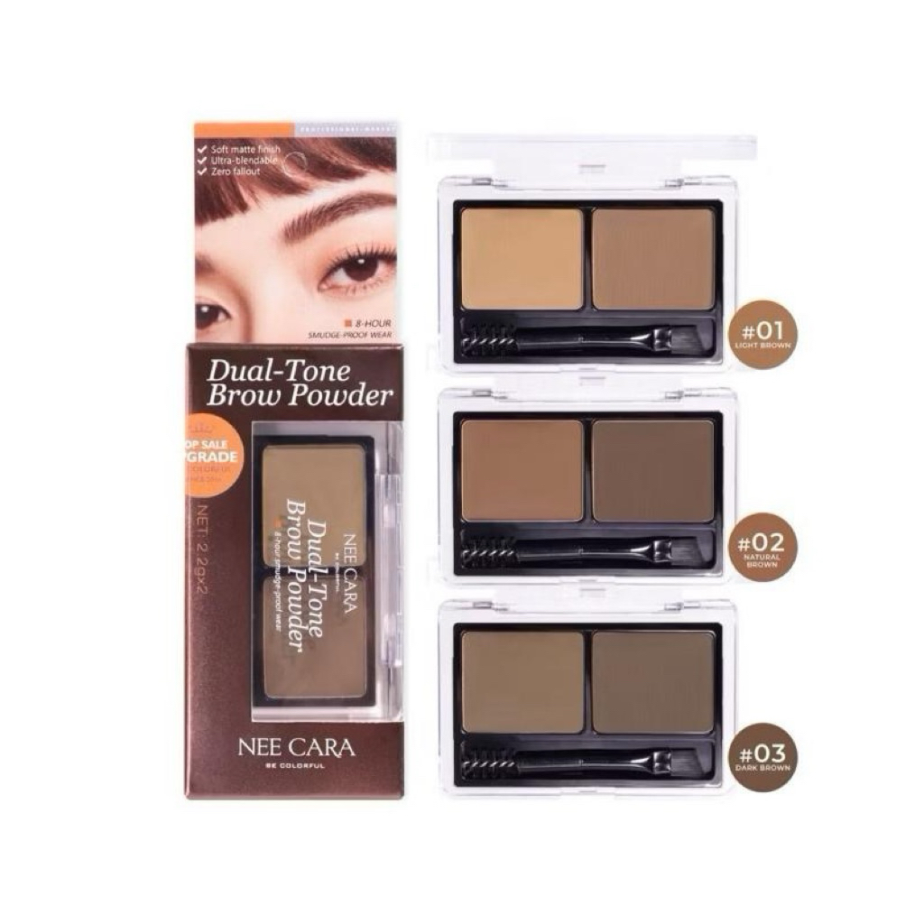 N414 ที่เขียนคิ้วแบบฝุ่น นี คารา ดูอัล โทน บราว พาวเดอร์ Nee Cara Dual-tone Brow Powder