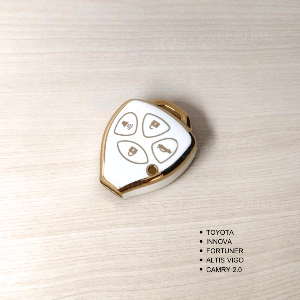 เคสกุญแจรถยนต์ Toyota  Vigo Innova Fortuner Altis Camry 2.0 แบบ4ปุ่ม เคสกุญแจ TPU พร้อมพวงกุญแจ - รูปที่ 4