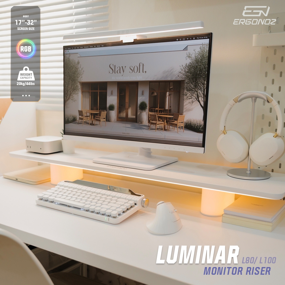 ERGONOZ LUMINAR ชั้นวางจอคอม แท่นวางแล็ปท็อป Monitor มีไฟ RGB