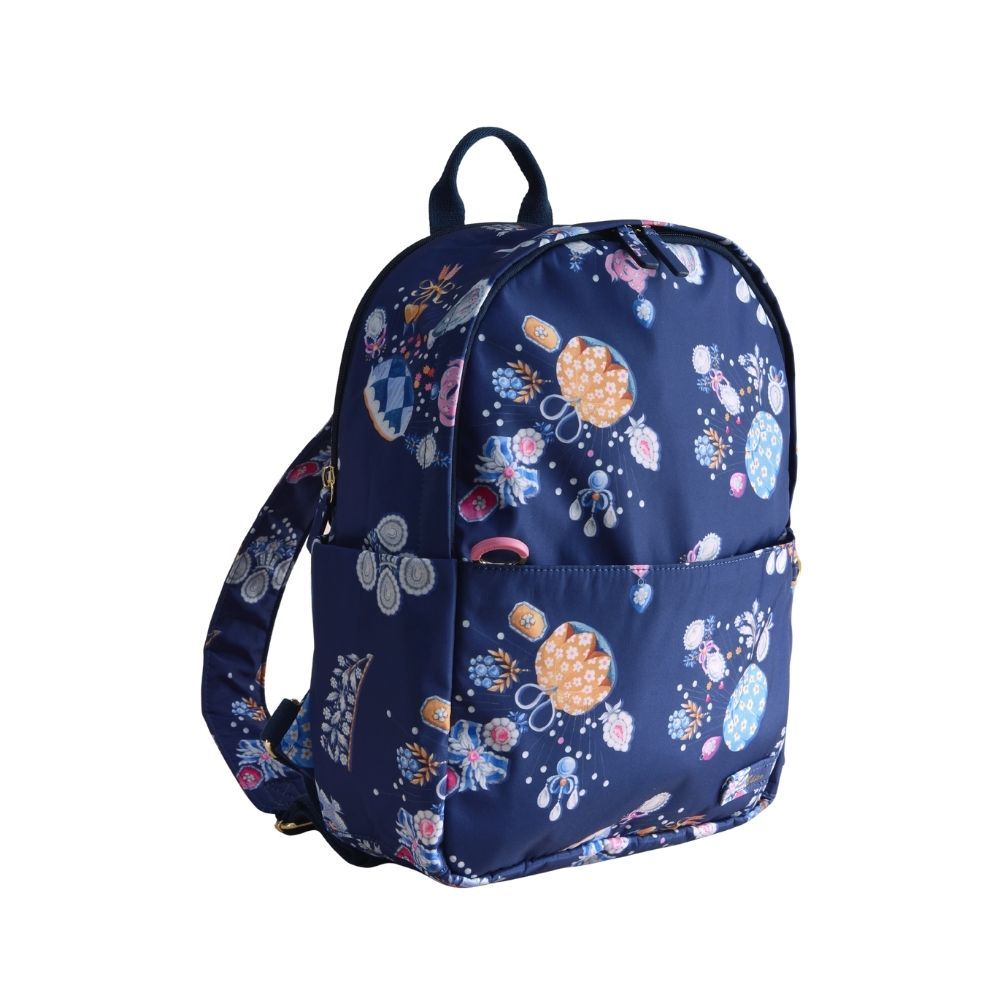 Cath Kidston Navy Little Treasure Print Compact Backpack