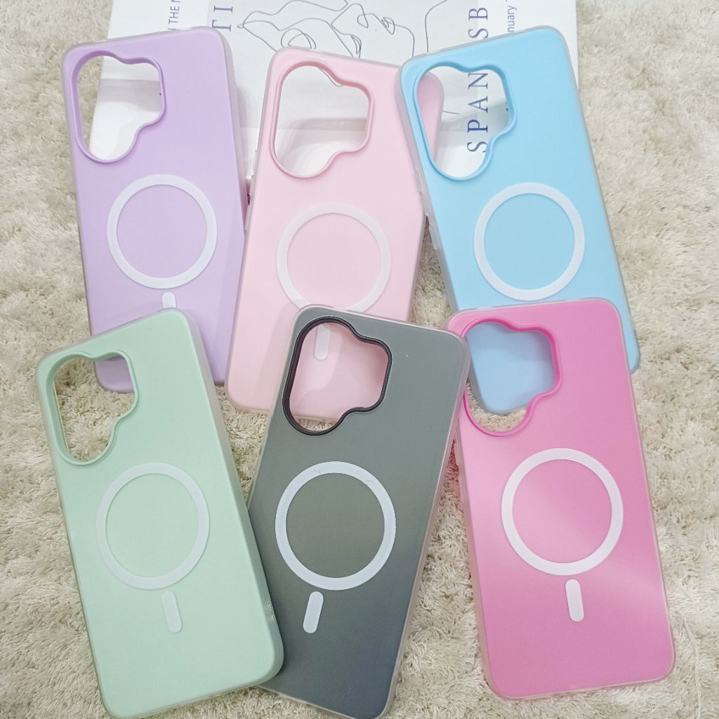 เคสมือถือ สำหรับ vivo v60 เคสสีพื้นงาน2ชั้น สีพาสเทล  สีสันสดใส เปิดเลนส์กล้อง ภาพถ่ายจากสินค้าจริง พร้อมส่ง #2S-M