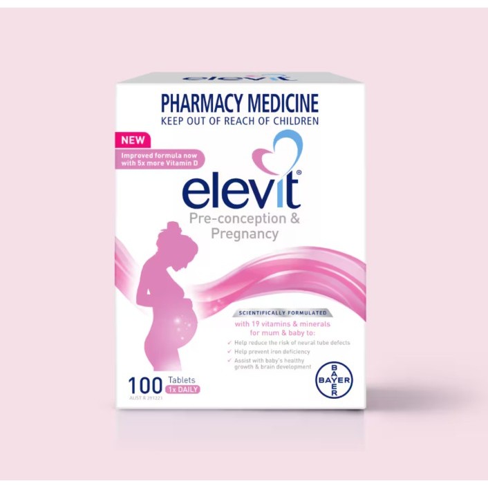 Elevit ยาบํารุงเตรียมตั้งครรภ์ มีบุตรยาก บํารุงมดลูก วิตามินก่อนตั้งครรภ์