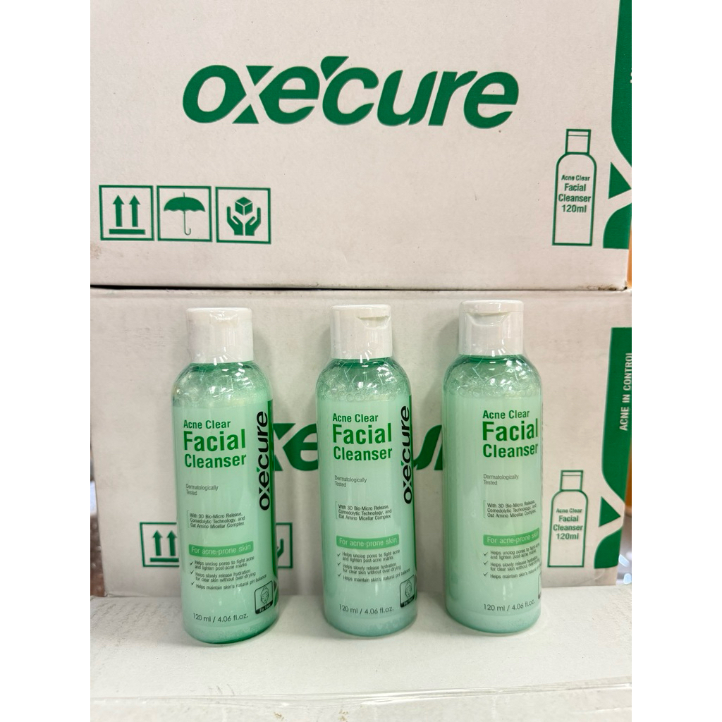 Oxe’cure เจลล้างหน้า สำหรับผิวที่เป็นสิว Acne Clear Facial Cleanser 120 ml.  Oxecure อ๊อกซีเคียว