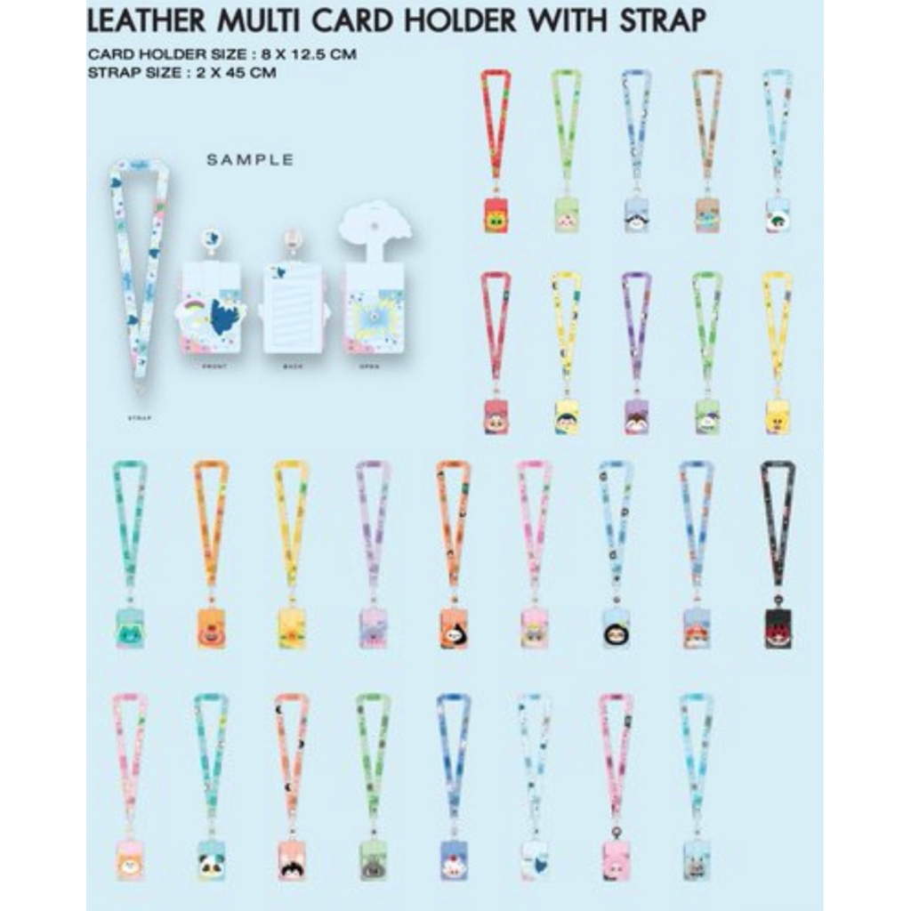 LEATHER MULTI CARD HOLDER WITH STRAP GMMTV PERMPOON POLCASAN Domiia Jummo Wesley Lykyou Any Neona Lu
