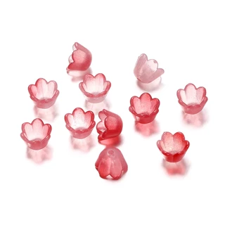 St.kunkka 50Pcs ลูกปัด อะคริลิค ดอก กล้วยไม้ ไม้ ป่า ชุดเซ็ท ไล่ระดับสี สำหรับทำเครื่องประดับ DIY