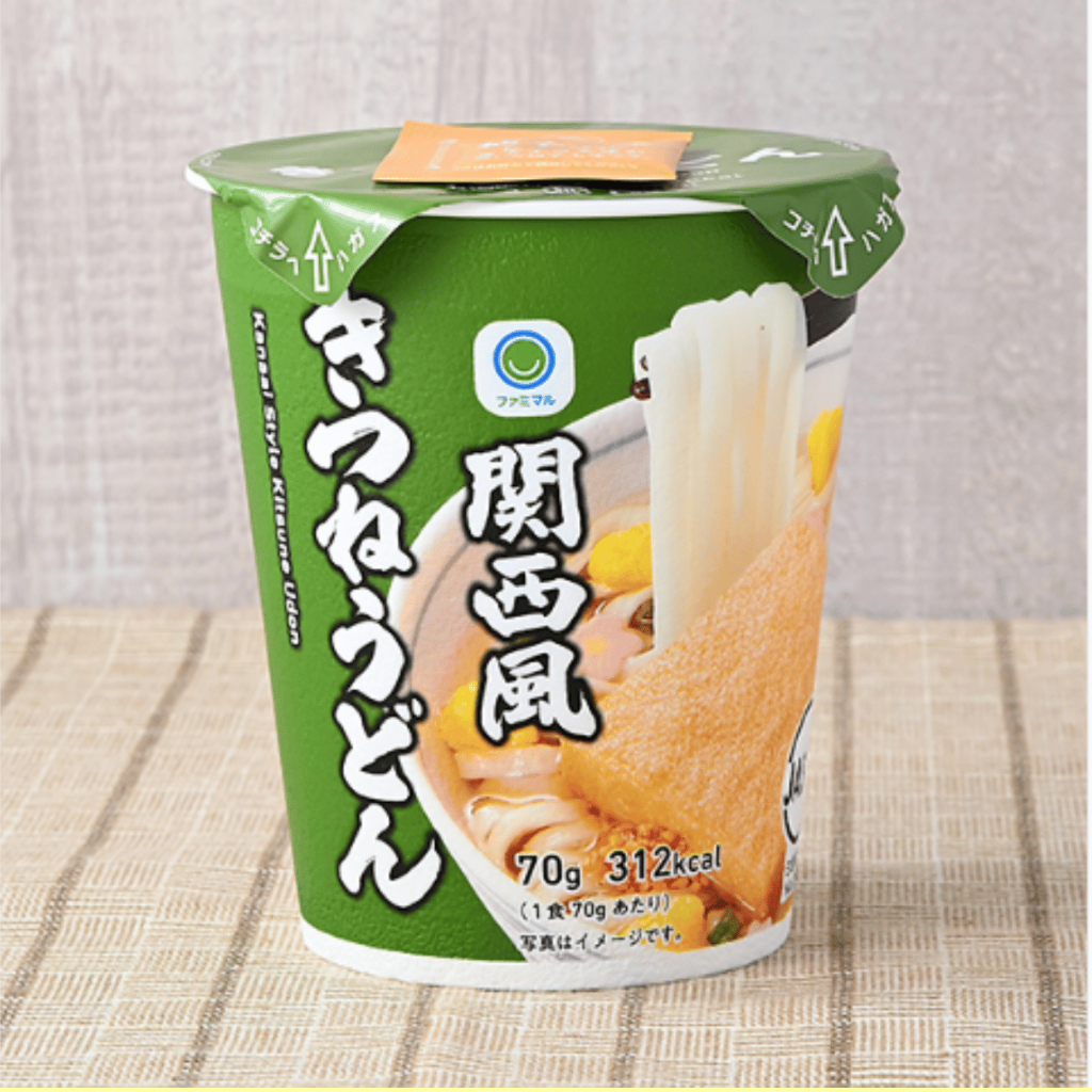 FamilyMart Kansai-Style Kitsune Udon Rishiri Kombu Extract Instant Cup Noodles Japanese Udon