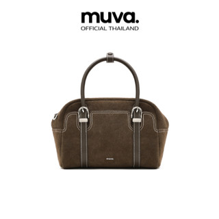 MUVA กระเป๋า กระเป๋าหิ้ว สะพายข้างได้ หนังกลับ รุ่น PENTAGON SUEDE BAG-MU1552