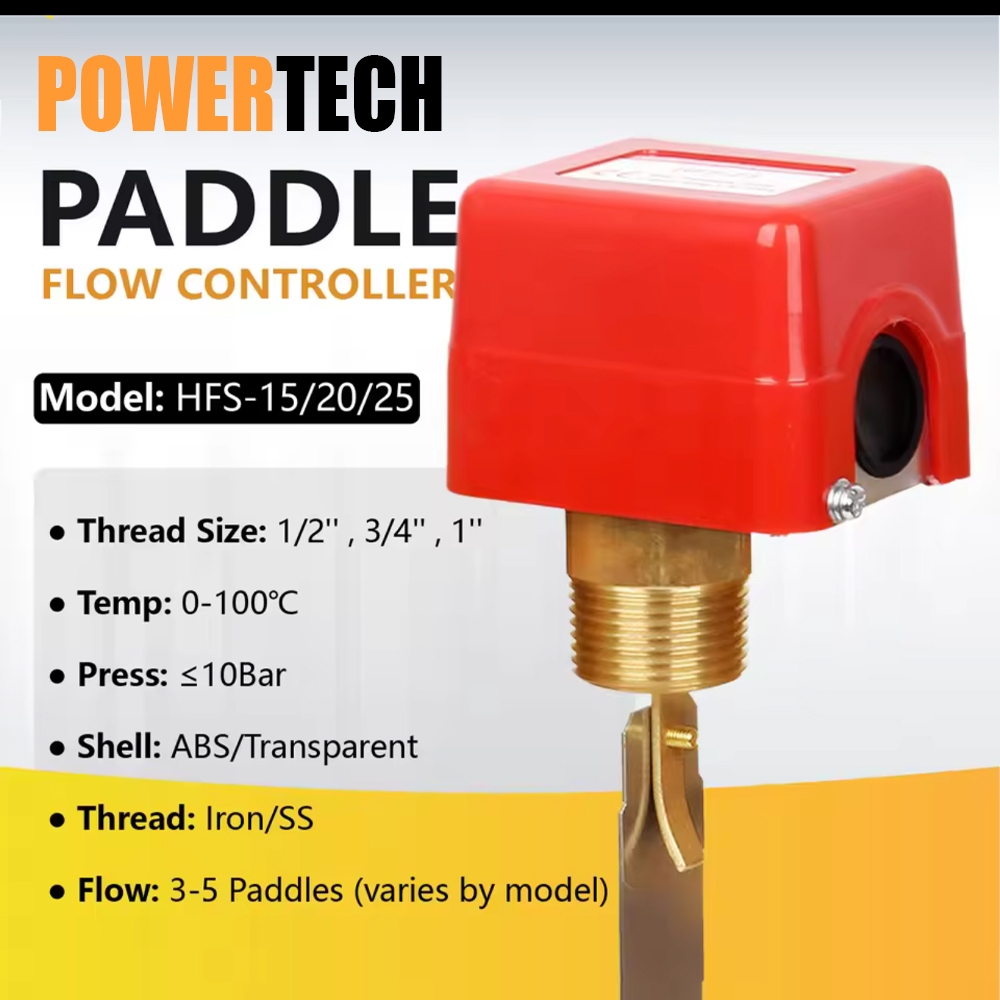 Flow Switch  สวิตซ์ใบพาย โฟวสวิตซ์  โฟลสวิทช์ เกลียวทองเหลือง สวิตซ์ใบพาย สวิทซ์ตรวจจับการไหล HFS-25