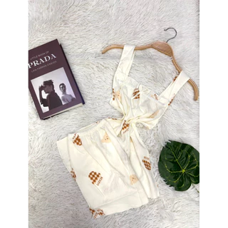 พร้อมส่ง!! ชุดนอนผ้าไหมญี่ปุ่นขาสั้น ผ้านิ่มเย็นสบาย ฟรีไซด์