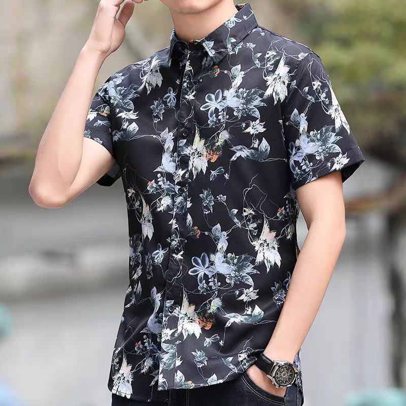 เสื้อยืดระบายอากาศผู้ชายฤดูร้อนเสื้อผู้ชายรุ่นเกาหลีเหมาะอย่างยิ่งสำหรับวันสงกราะห์แฟชั่นฤดูร้อนฮาวายพื้น ที่สำคัญM-3XL