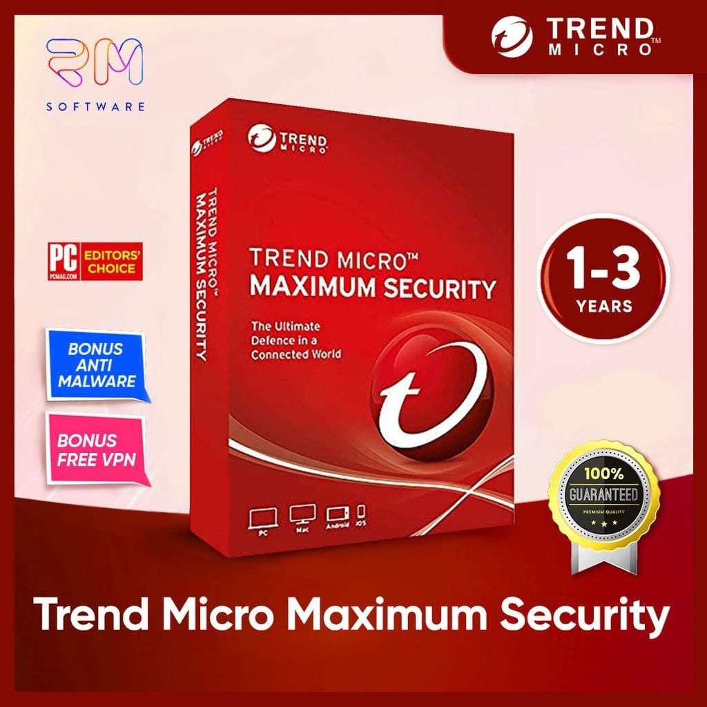 Trend Micro Maximum Security Antivirus ORIGINAL
