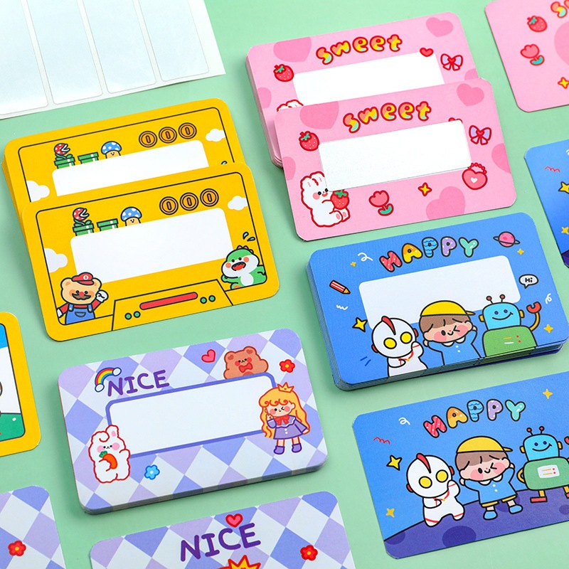 ชุด20ใบส่ บัตรขูด บัตรเสี่ยงโชค ลายการ์ตูนน่ารัก เกมขูดปาร์ตี้เขียนด้วยลายมือ บัตรขูดของขวัญ