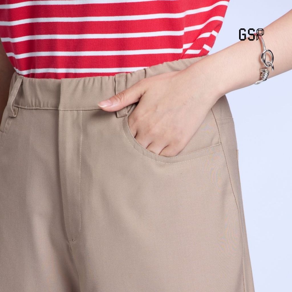 بنطلون ليكرا مرن كاكي GSP — صورة 3