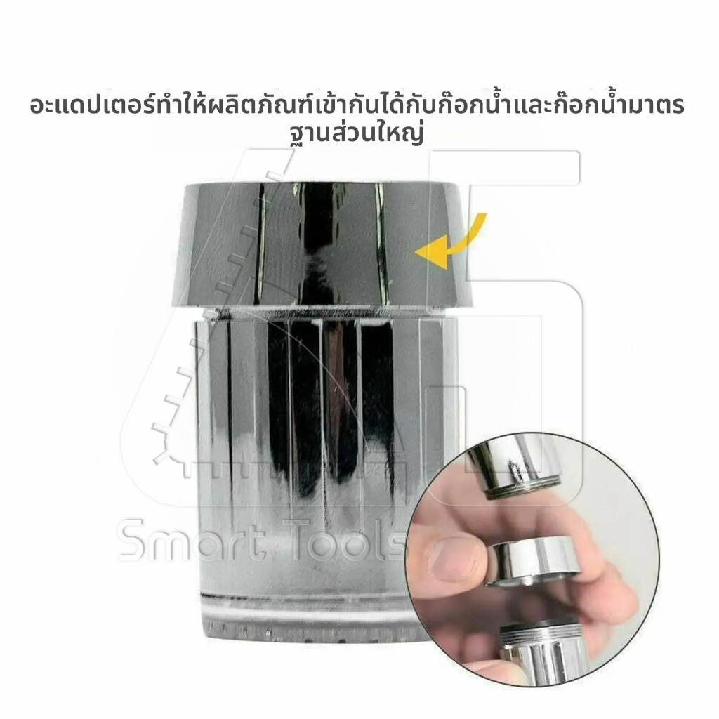 [ลดพิเศษ] ก๊อกน้ำ LED ก๊อกน้ำอ่างล้างจาน ก๊อกน้ำเรืองแสง เปลี่ยนสีตามอุณหภูมิ 3 สี ก๊อกน้ำอ่างล้างหน้า LED FAUCET LIGHT - รูปที่ 4