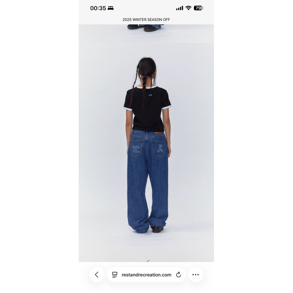 Used Like New Rest&Recreation RR Wide jeans Size S