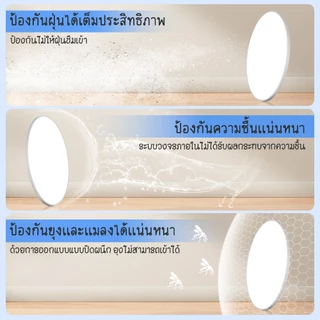 CANMEIJIA โคมไฟเพดาน 3 สี ไฟเพดานห้องนอน ห้องนั่งเล่น รอบ / สแควร์ ดำ ขาว ทอง โคมไฟห้องน้ำ โคมไฟครัว
