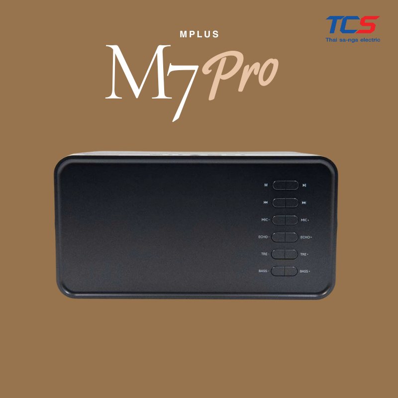 MPLUS M7 PRO ลำโพงคาเฟ่ โทนเสียงอบอุ่น 70W ปรับ EQ ได้ ไมค์ลอย UHF AUX/USB/Bluetooth 5.0 แบต 5000mAh