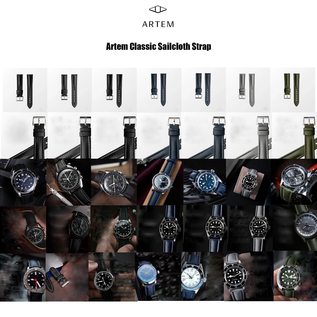 สายนาฬิกา สายผ้าแคนวาส รุ่น Artem Classic Sailcloth Strap