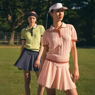 Janesuda x Wakingbee Court Skorts กระโปรง เทนนิส กอล์ฟ พร้อมซับในขาสั้น ผ้าฉลุ แต่งริมลูกไม้ มีกระเป๋าซ่อน