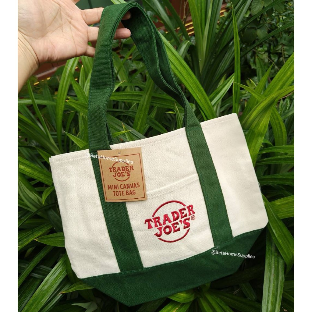 พร้อมส่งของแท้  % จาก USA กระเป๋าผ้า Trader Joe’s Mini Canva Tote Bag