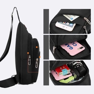 Bag design กระเป๋าคาดอก สะพายข้าง สะพายไล่ ผ้าoxford งานดี แฟชั่นสำหรับผู้ชาย รุ่น 017/031
