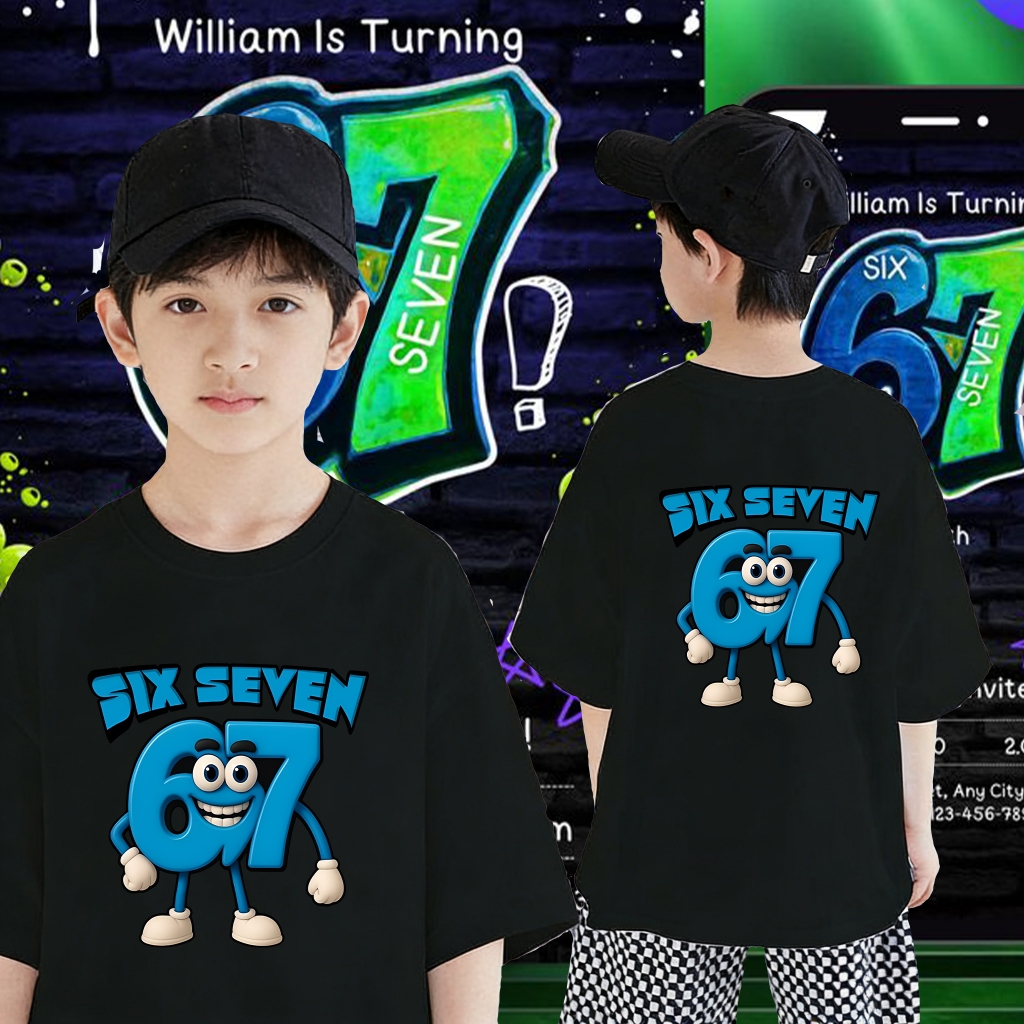 เสื้อยืดเด็ก  ลายการ์ตูนน่ารัก 67 STEAL AROT BRAIN ROBLOX Kid Hoodies น้ำหนักเบาและระบายอากาศ