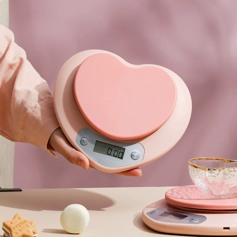 🔥เครื่องชั่งอาหาร ตาชั่งดิจิตอล มีความแม่นยำถึง 0.1gใช้ถ่าน 0.1g / 5kg เครื่องชั่ง ฐานชั่งเป็นรูปหัวใจ รูปที่ 8