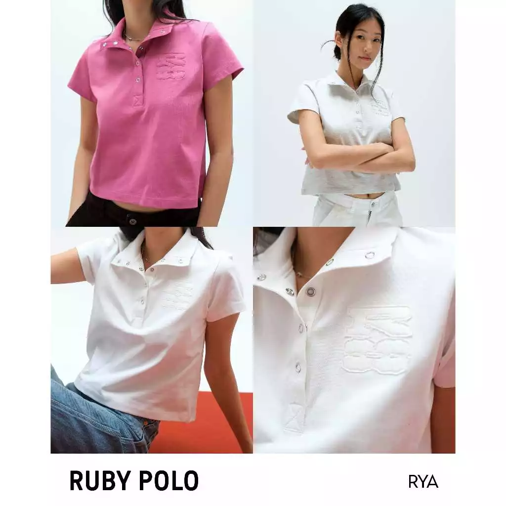 RYA RUBY POLO เสื้อโปโล คอปก คอตั้ง คอปีน ทรงพอดีตัว