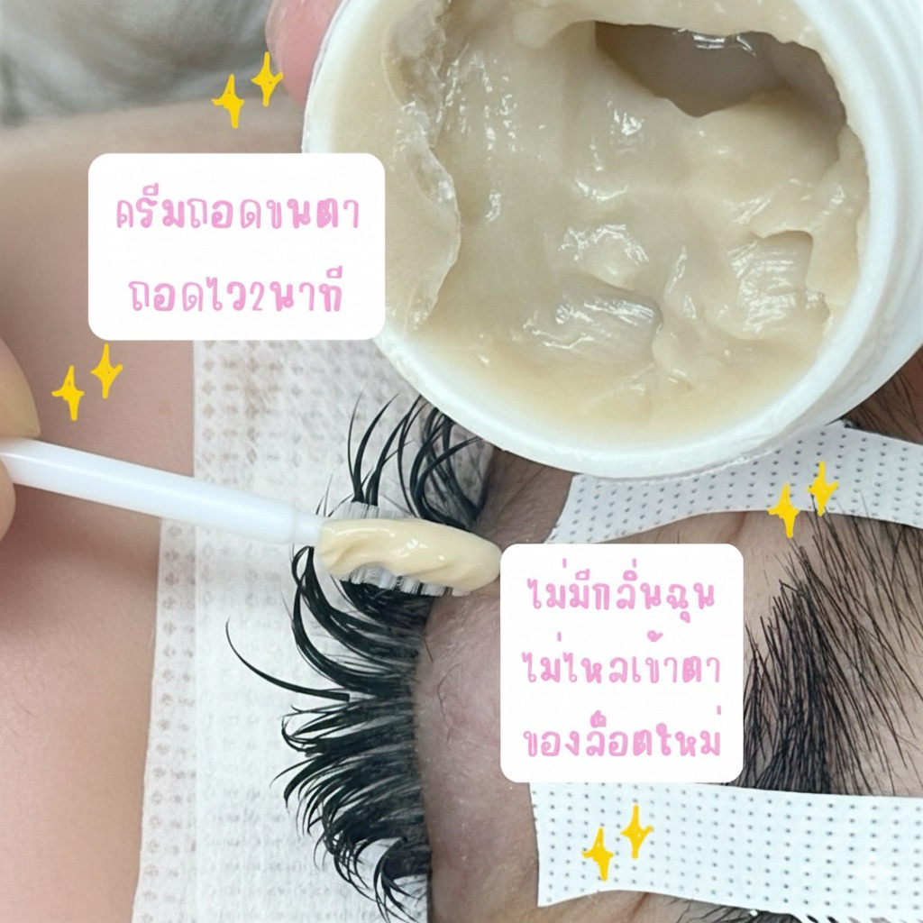 [พร้อมส่ง]ครีมถอดขนตา ถอดไวใน2นาที