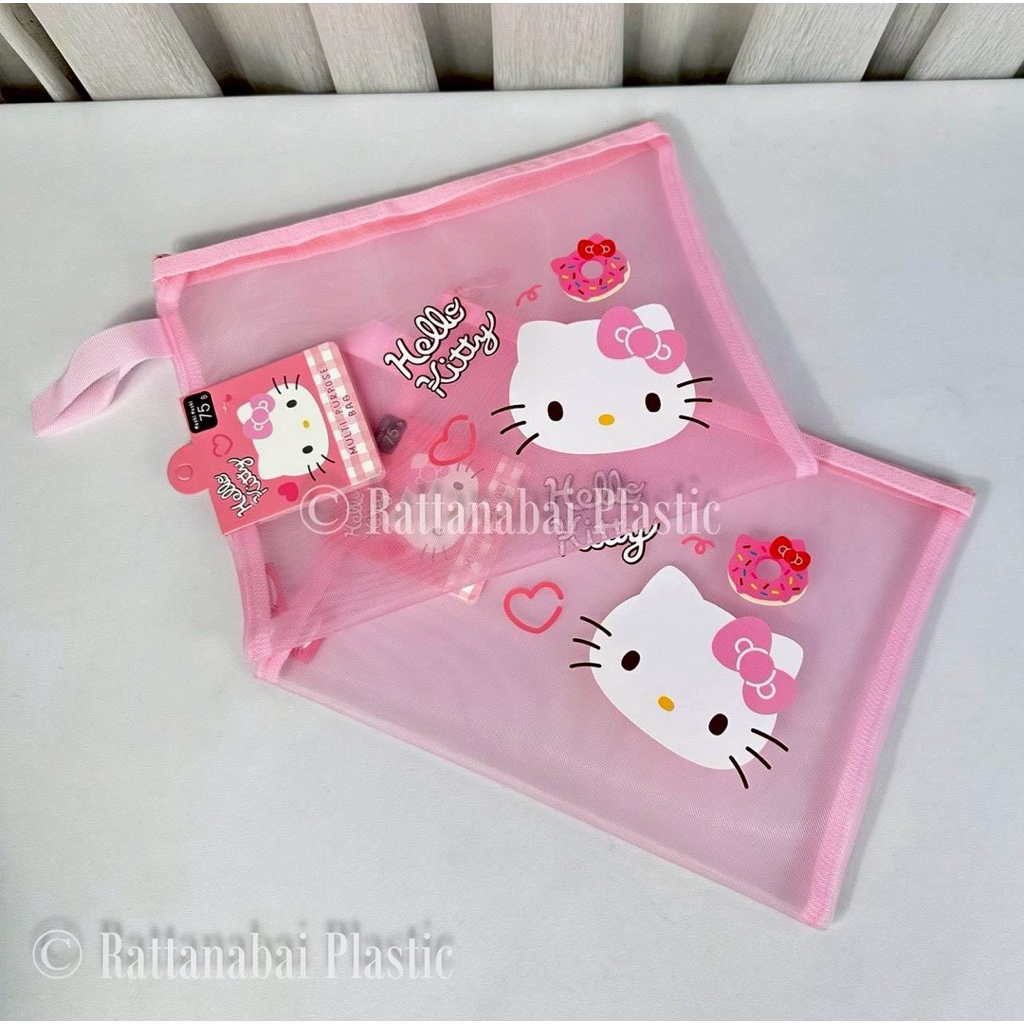 Moshi Moshi กระเป๋าอเนกประสงค์ ตาข่าย กระเป๋าจัดระเบียบ ลาย Hello Kitty ลิขสิทธิ์ของแท้ - รูปที่ 5