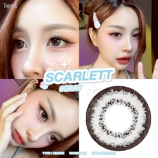 🔥คอนแทคเลนส์✨ขนาดกลาง✨Scarlett ( ilens )✨Brown/Gray