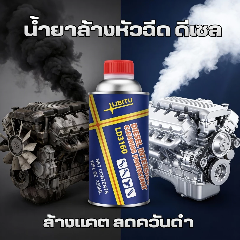 น้ำยาล้างหัวฉีดLIBITU ดีเซล สูตรใหม่ ล้างแคต ลดควันดำ เครื่องเดินเรียบ ประหยัดน้ำมัน thumbnail 9