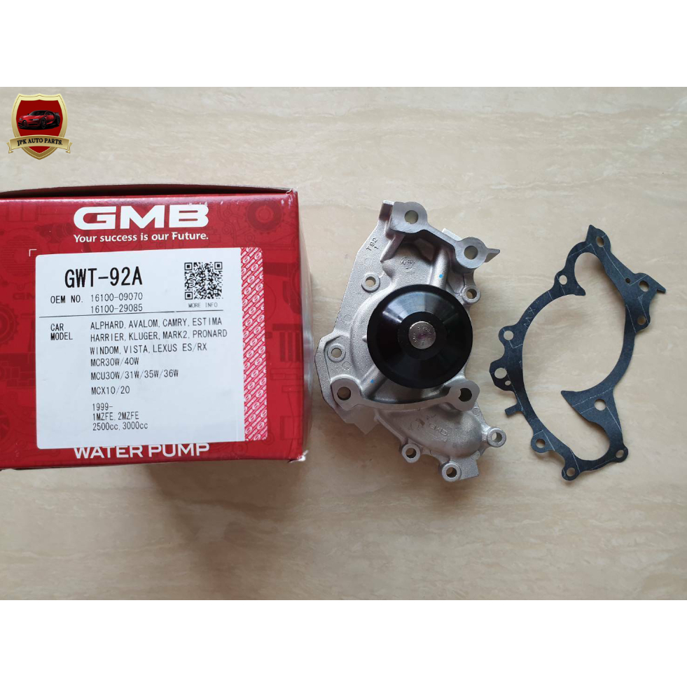ปั๊มน้ำ TOYOTA ALPHARD,MARK2,PRONARD,ESTIMA,LEXUS-ES-RX1MZ-FE,2MZ-FE ปี1999 GMBแท้ ราคาลูกละ 1280บาท