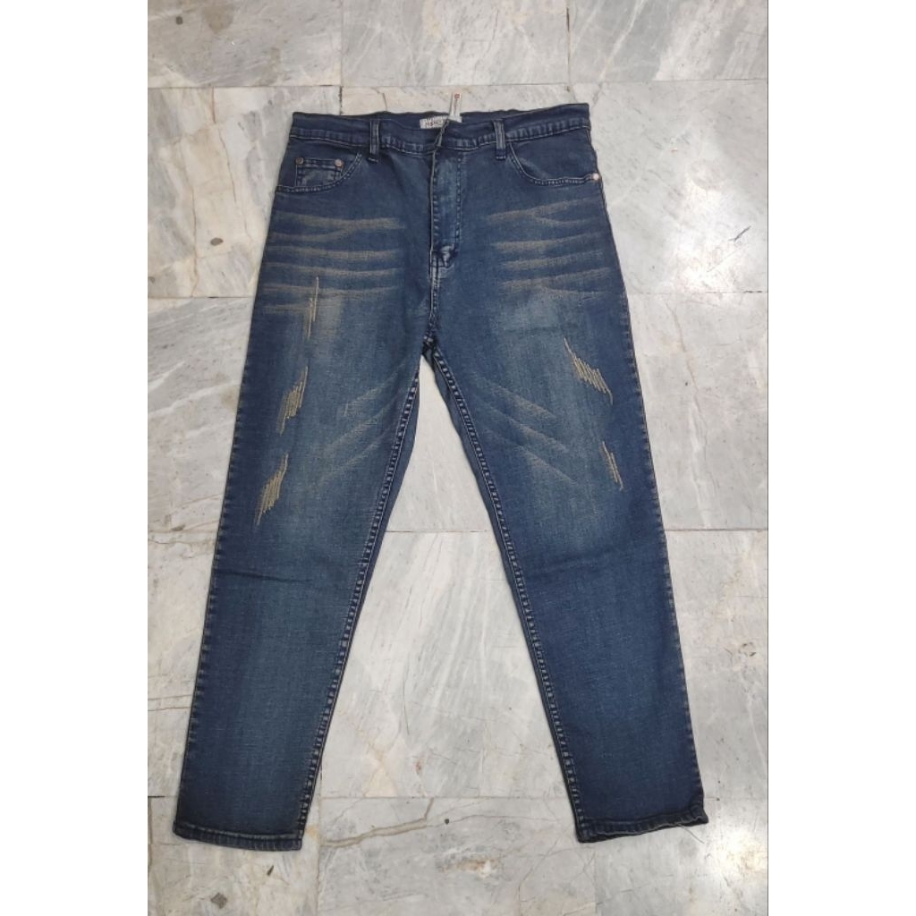 MD jeans 8ส่วน ยีนส์ยืด เอวสูง เนื้อผ้ายืดหยุ่นดี เอวสูง เก็บพุงสะโพกดีมาก