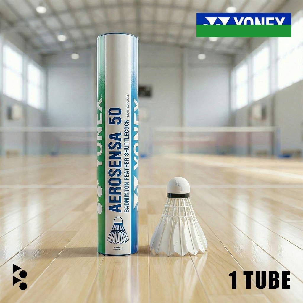 Aerosensa 50 (12er-Rolle) ลูกแบดมินตัน 1 หลอด 12ลูก คุ้มค่าทนทานใช้ในการแข่งขันมือสมัครเล่น