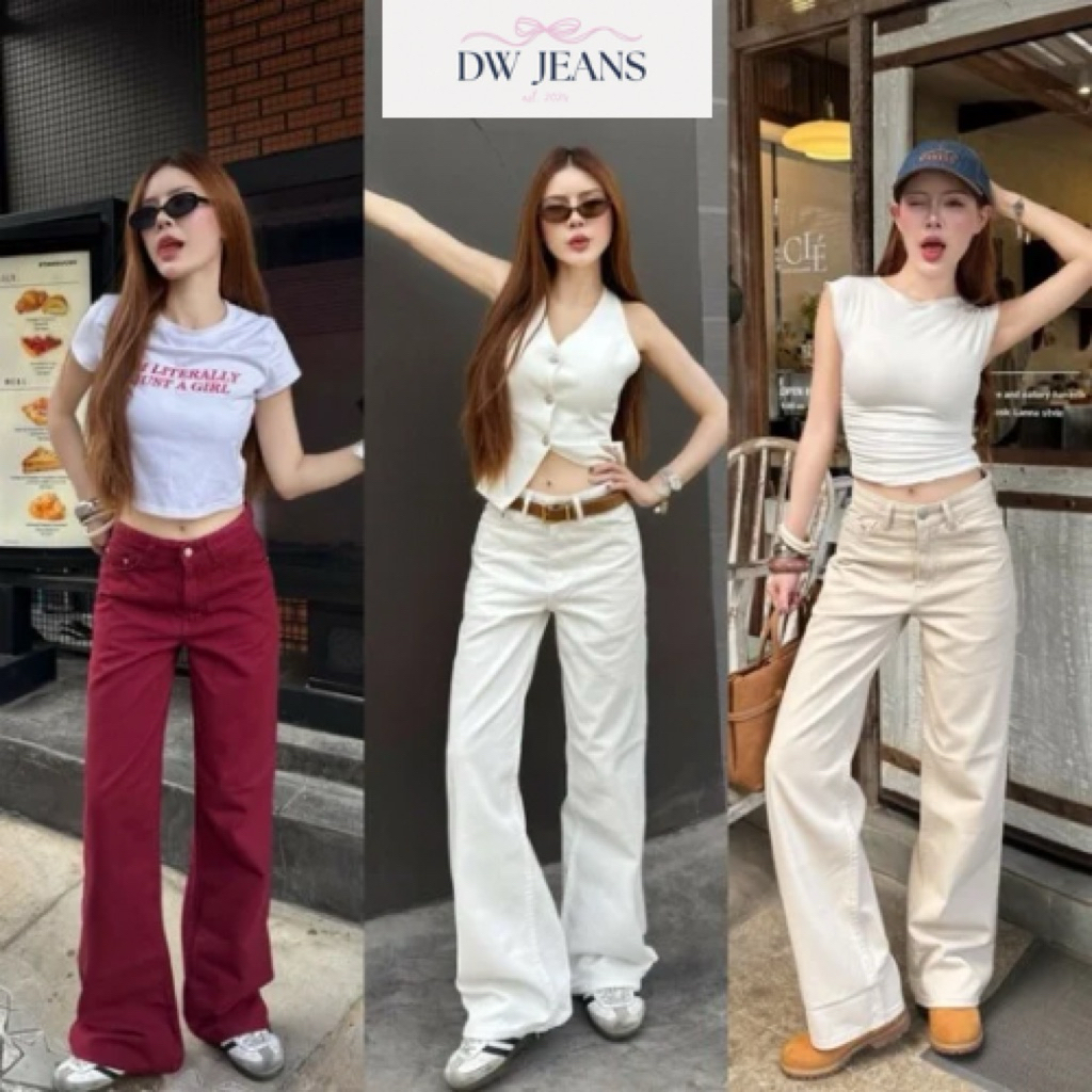 (🚚ส่งด่วน) YAM jeans | S-3XL✨ กางเกงยีนส์เอวสูงขากระบอก ycc9925 ycc9924 ycc9923 DWjeans